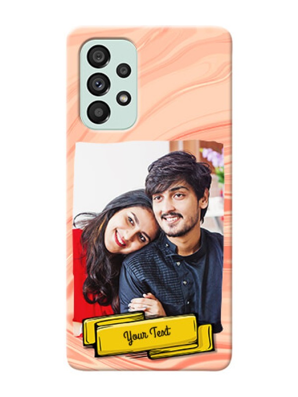 Custom Galaxy A73 5G Customized Phone Cases: Marble Texture Design