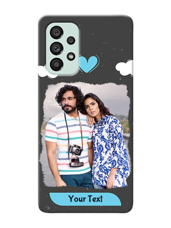 Custom Galaxy A73 5G Mobile Back Covers: splashes with love doodles Design