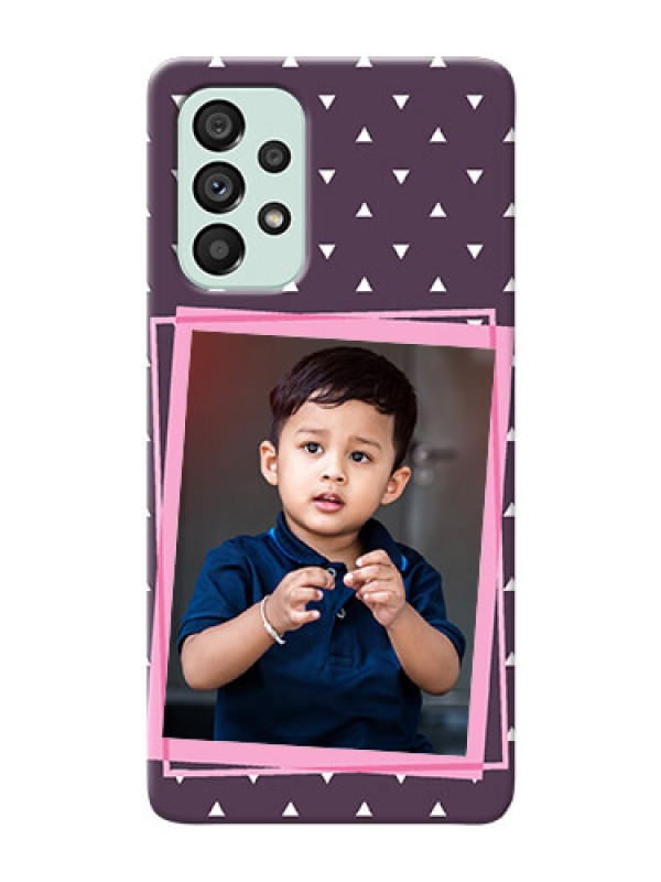 Custom Galaxy A73 5G Phone Cases: Triangle Pattern Dotted Design