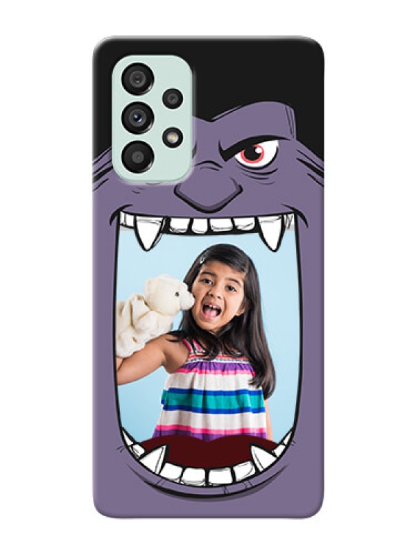 Custom Galaxy A73 5G Personalised Phone Covers: Angry Monster Design