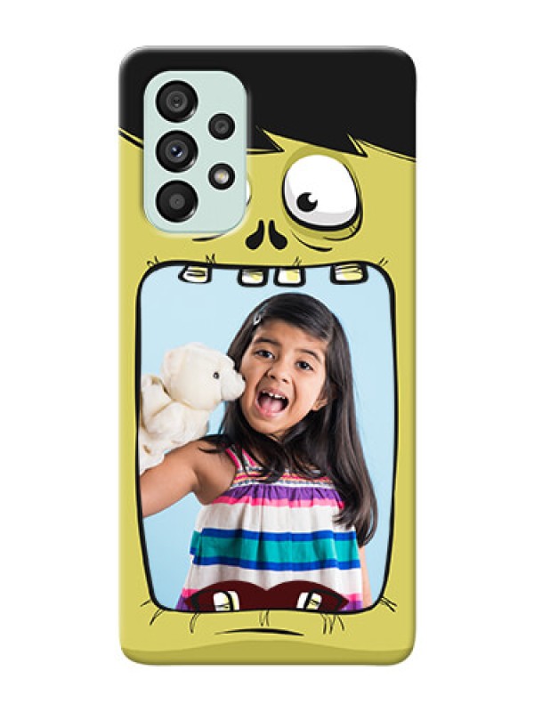 Custom Galaxy A73 5G Mobile Covers: Cartoon monster back case Design