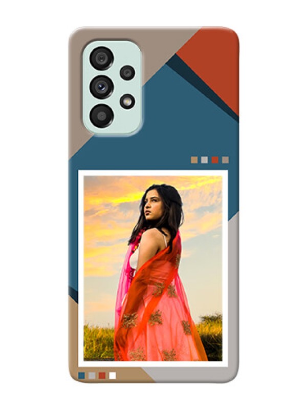 Custom Galaxy A73 5G Mobile Back Covers: Retro color pallet Design