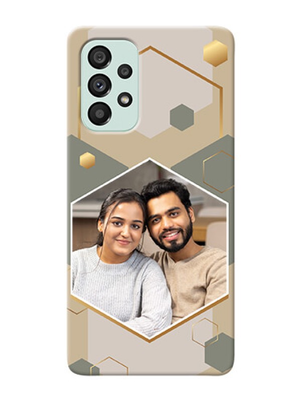 Custom Galaxy A73 5G Phone Back Covers: Stylish Hexagon Pattern Design