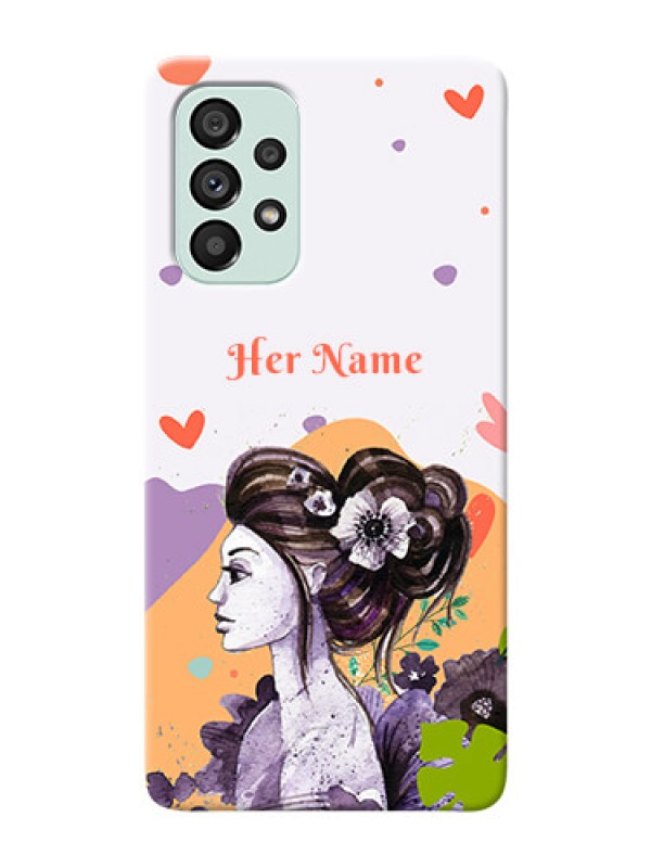 Custom Galaxy A73 5G Custom Mobile Case with Woman And Nature Design
