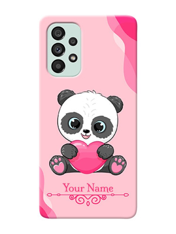 Custom Galaxy A73 5G Mobile Back Covers: Cute Panda Design