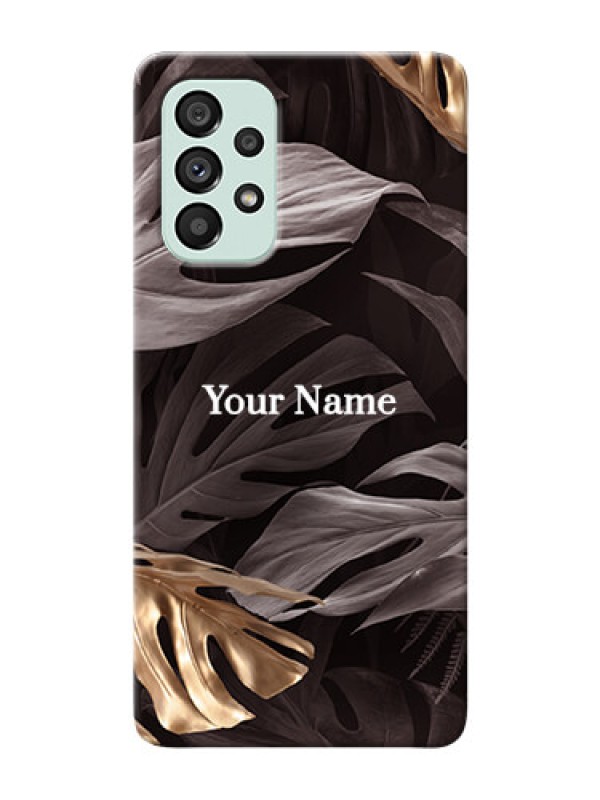 Custom Galaxy A73 5G Mobile Back Covers: Wild Leaves digital paint Design