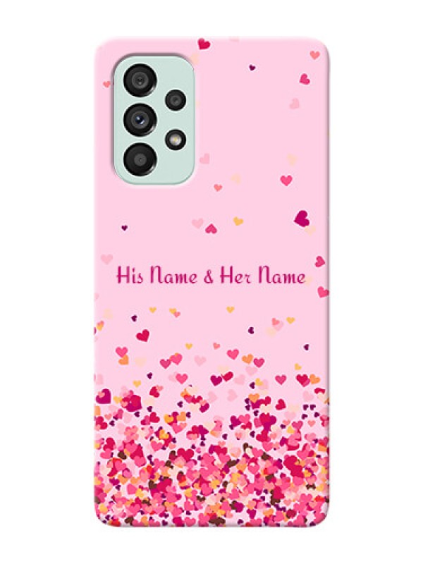 Custom Galaxy A73 5G Phone Back Covers: Floating Hearts Design