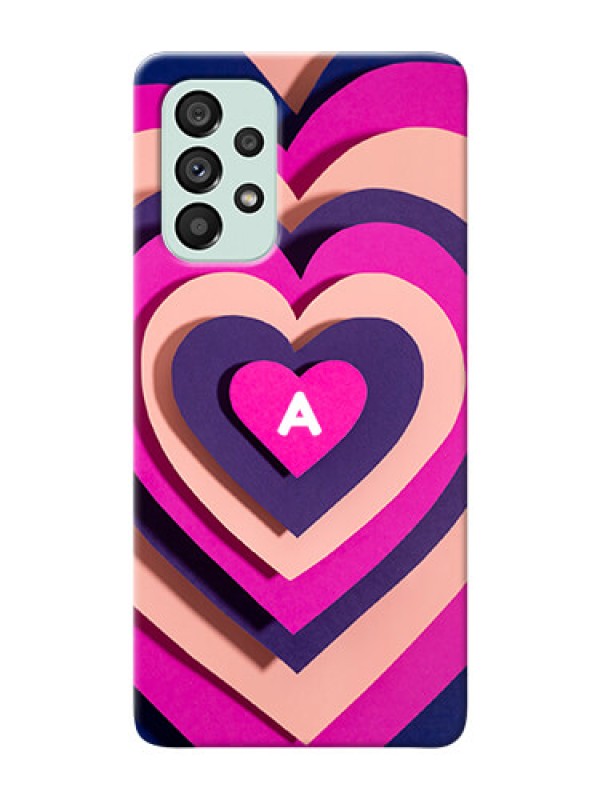 Custom Galaxy A73 5G Custom Mobile Case with Cute Heart Pattern Design