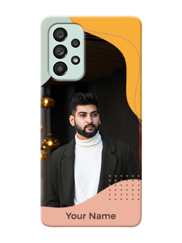 Custom Galaxy A73 5G Custom Phone Cases: Tri-coloured overlay design