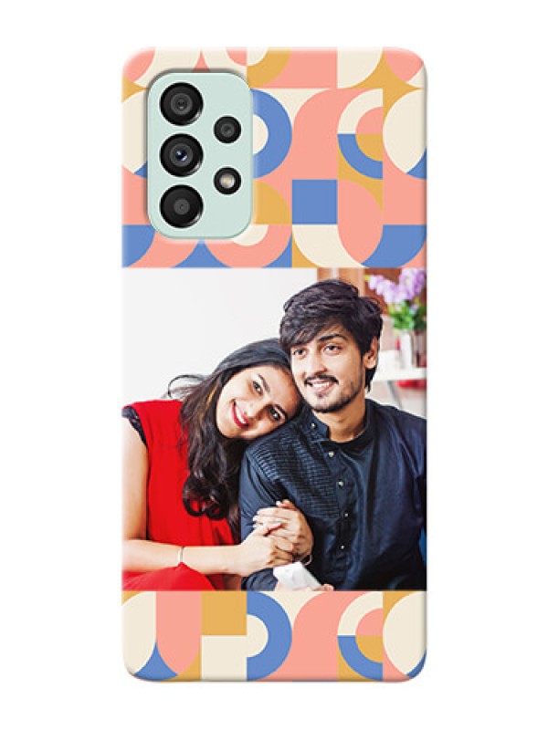 Custom Galaxy A73 5G Custom Phone Covers: Semi-circle Maze Pattern Design