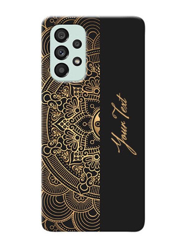 Custom Galaxy A73 5G Back Covers: Mandala art with custom text Design