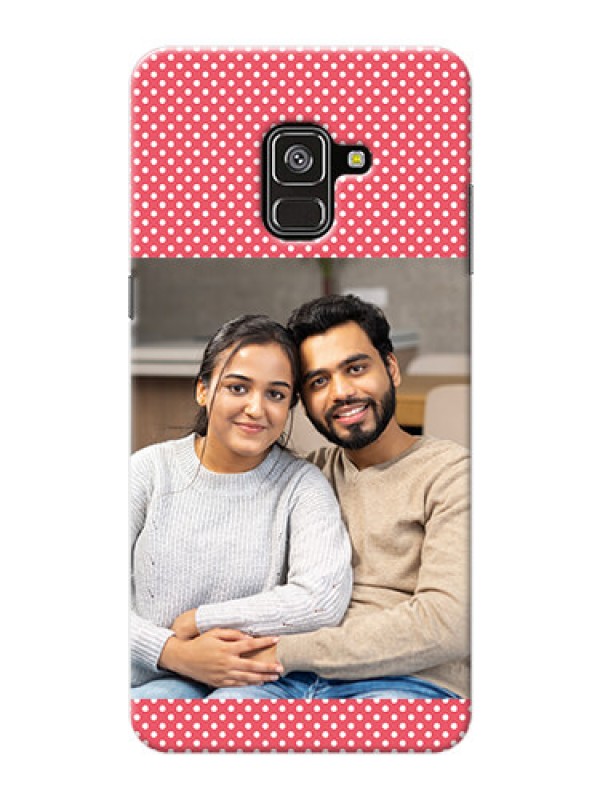 Custom Galaxy A8 Plus 2018 Custom Mobile Case with White Dotted Design