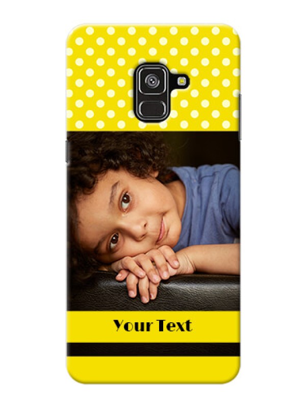 Custom Galaxy A8 Plus 2018 Custom Mobile Covers: Bright Yellow Case Design