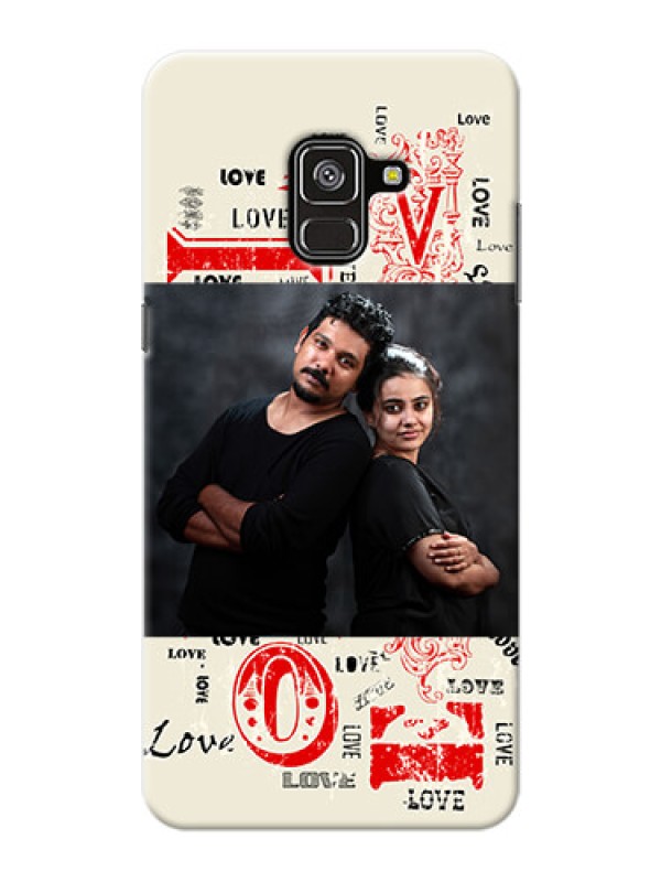 Custom Galaxy A8 Plus 2018 mobile cases online: Trendy Love Design Case