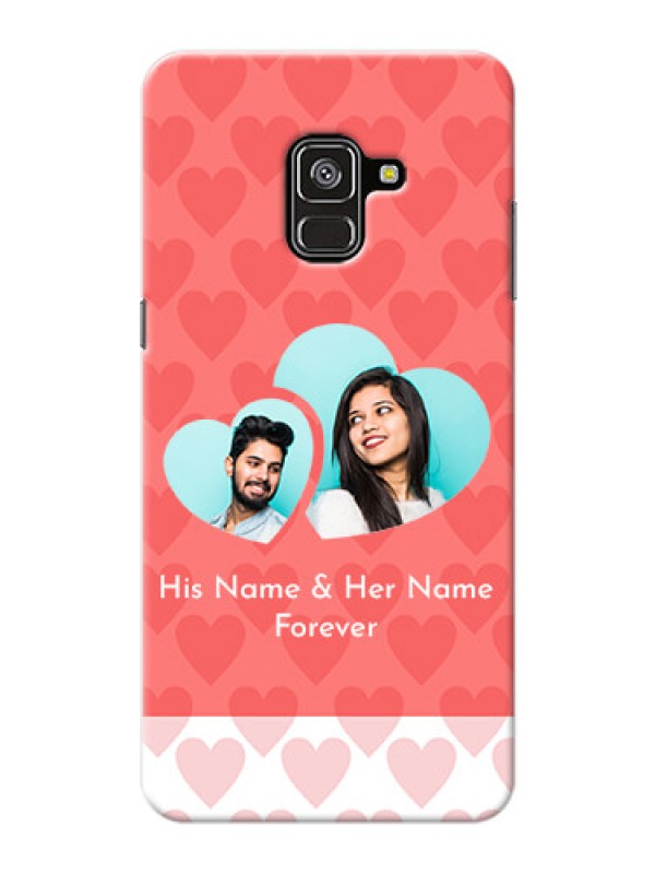 Custom Galaxy A8 Plus 2018 personalized phone covers: Couple Pic Upload Design