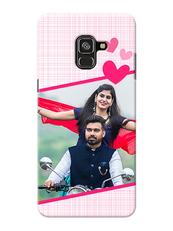 Custom Galaxy A8 Plus 2018 Personalised Phone Cases: Love Shape Heart Design