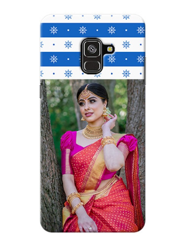 Custom Galaxy A8 Plus 2018 custom mobile covers: Snow Pattern Design