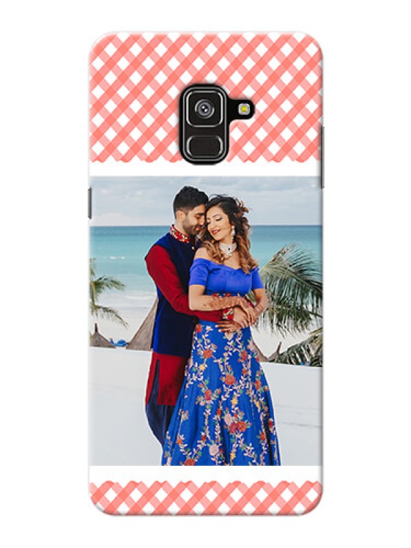 Custom Galaxy A8 Plus 2018 custom mobile cases: Pink Pattern Design