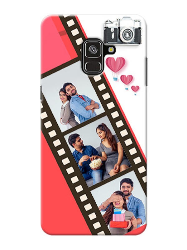 Custom Galaxy A8 Plus 2018 custom phone covers: 3 Image Holder with Film Reel