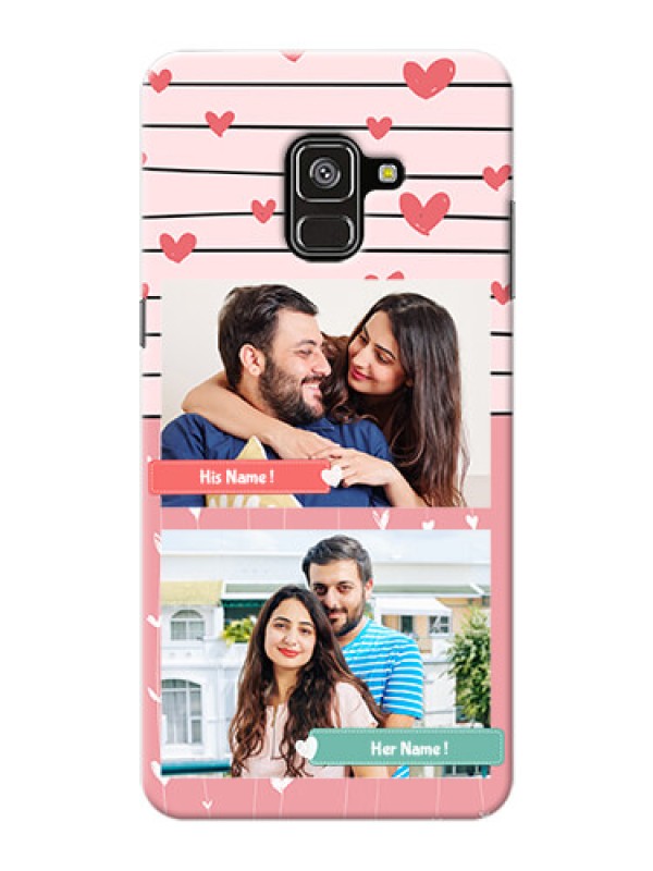Custom Galaxy A8 Plus 2018 custom mobile covers: Photo with Heart Design