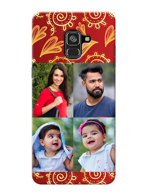 Custom Galaxy A8 Plus 2018 Mobile Phone Cases: 4 Image Traditional Design