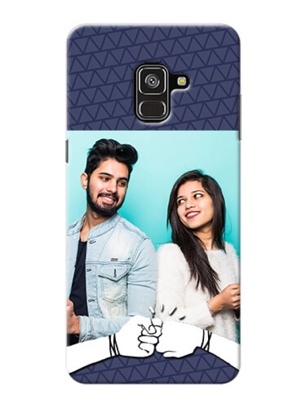 Custom Galaxy A8 Plus 2018 Mobile Covers Online with Best Friends Design  