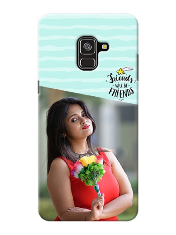 Custom Galaxy A8 Plus 2018 Mobile Back Covers: Friends Picture Icon Design