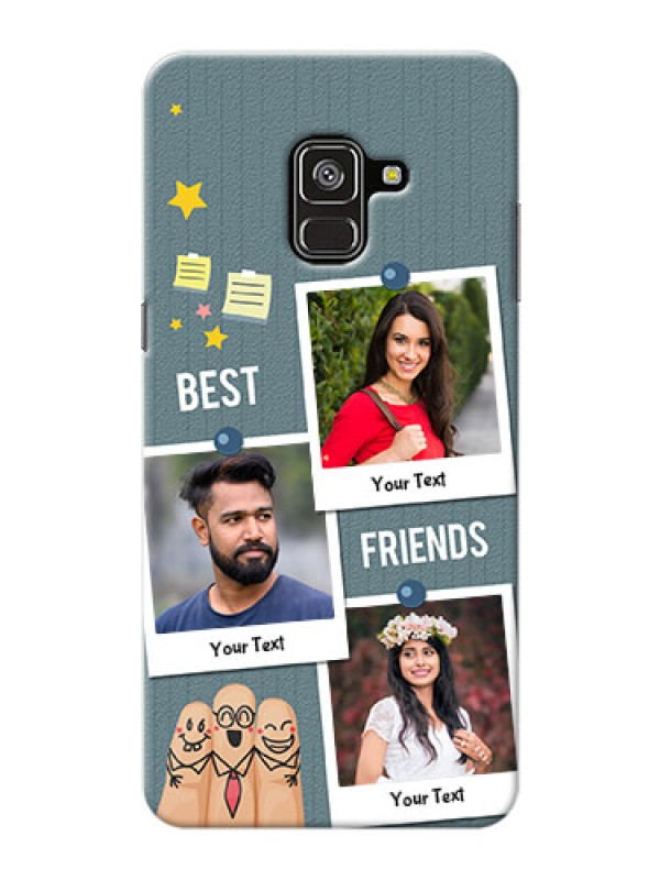 Custom Galaxy A8 Plus 2018 Mobile Cases: Sticky Frames and Friendship Design