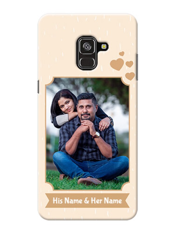 Custom Galaxy A8 Plus 2018 mobile phone cases with confetti love design 