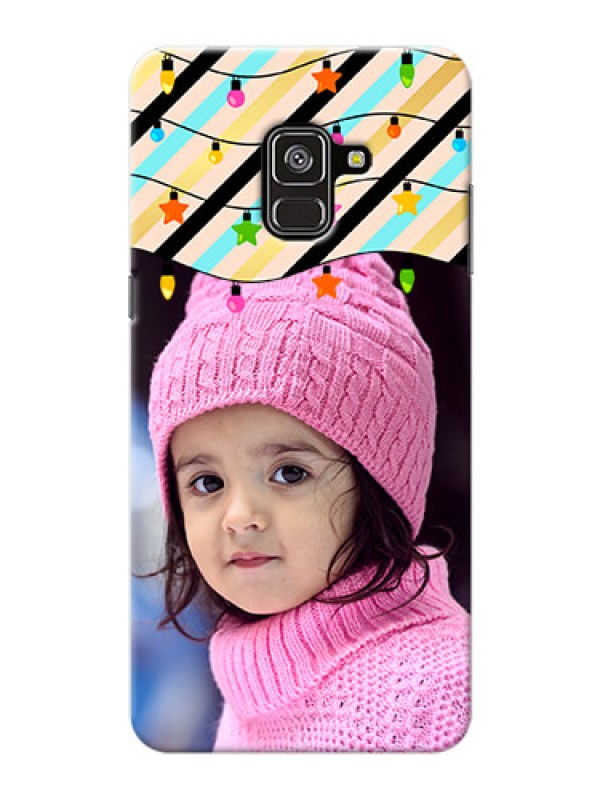 Custom Galaxy A8 Plus 2018 Personalized Mobile Covers: Lights Hanging Design