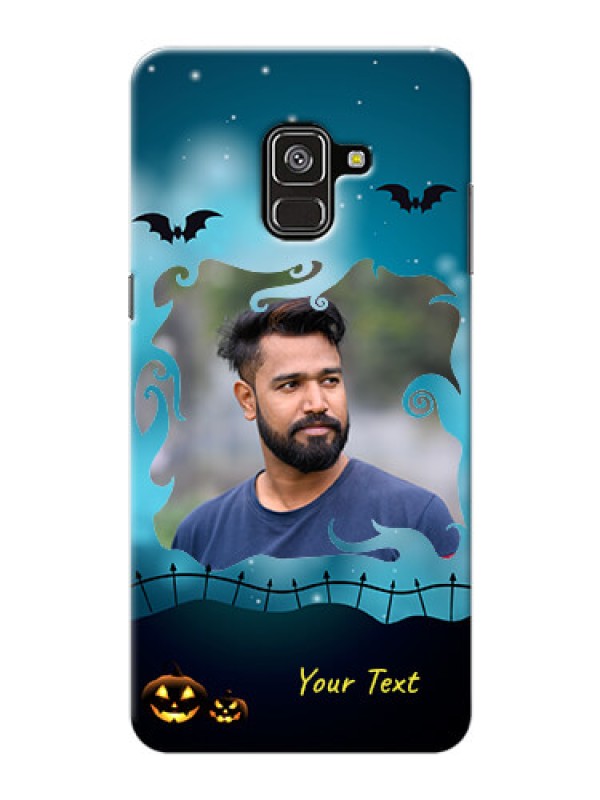Custom Galaxy A8 Plus 2018 Personalised Phone Cases: Halloween frame design