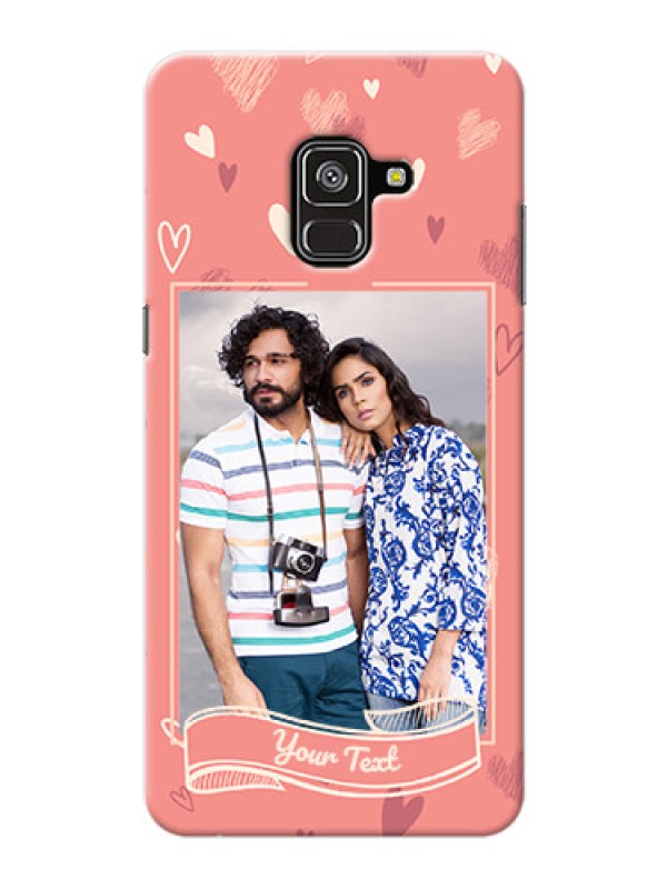 Custom Galaxy A8 Plus 2018 custom mobile phone cases: love doodle art Design