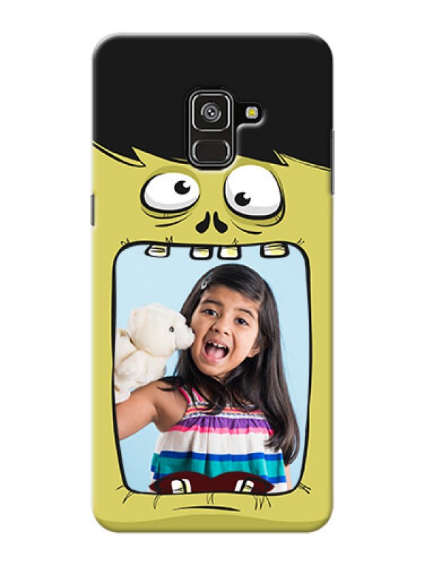 Custom Galaxy A8 Plus 2018 Mobile Covers: Cartoon monster back case Design