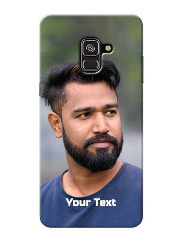 Custom Galaxy A8 Plus 2018 Mobile Cover: Photo with Text