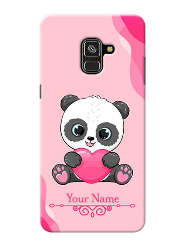 Custom Galaxy A8 Plus 2018 Mobile Back Covers: Cute Panda Design