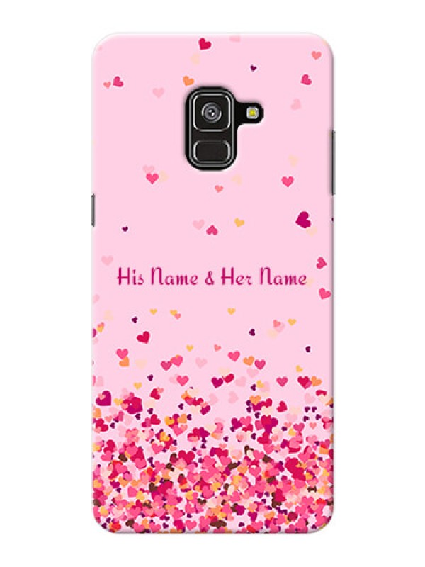 Custom Galaxy A8 Plus 2018 Phone Back Covers: Floating Hearts Design
