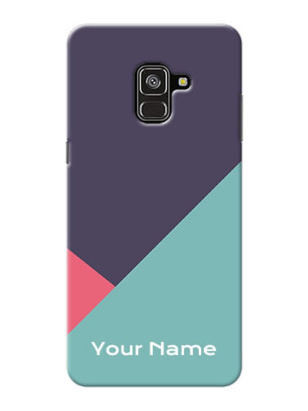 Custom Galaxy A8 Plus 2018 Custom Phone Cases: Tri  Color abstract Design