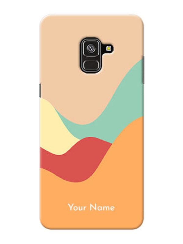 Custom Galaxy A8 Plus 2018 Custom Mobile Case with Ocean Waves Multi-colour Design