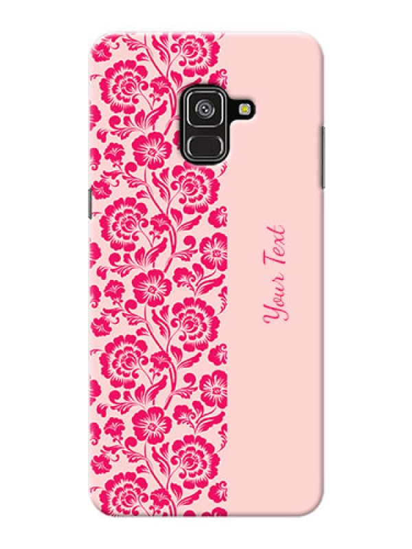 Custom Galaxy A8 Plus 2018 Phone Back Covers: Attractive Floral Pattern Design