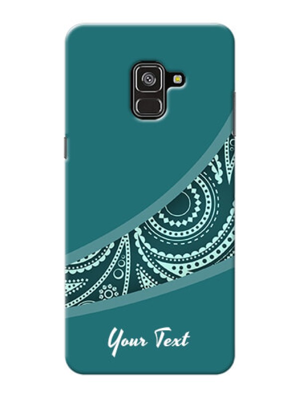 Custom Galaxy A8 Plus 2018 Custom Phone Covers: semi visible floral Design