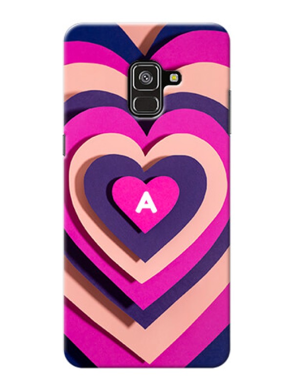 Custom Galaxy A8 Plus 2018 Custom Mobile Case with Cute Heart Pattern Design