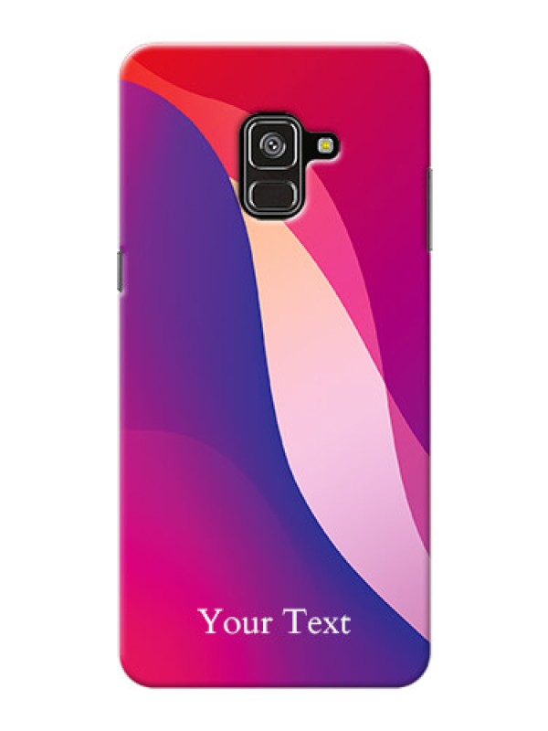 Custom Galaxy A8 Plus 2018 Mobile Back Covers: Digital abstract Overlap Design