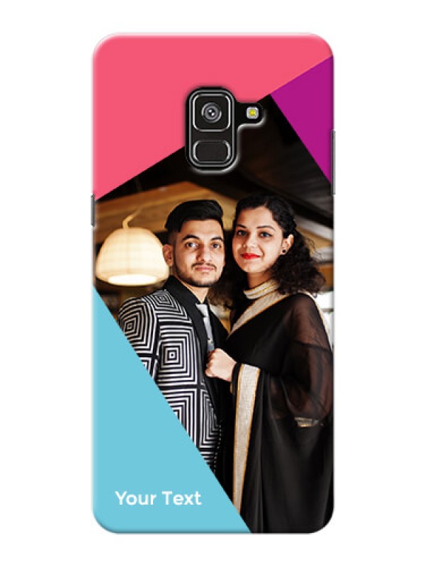 Custom Galaxy A8 Plus 2018 Custom Phone Cases: Stacked Triple colour Design