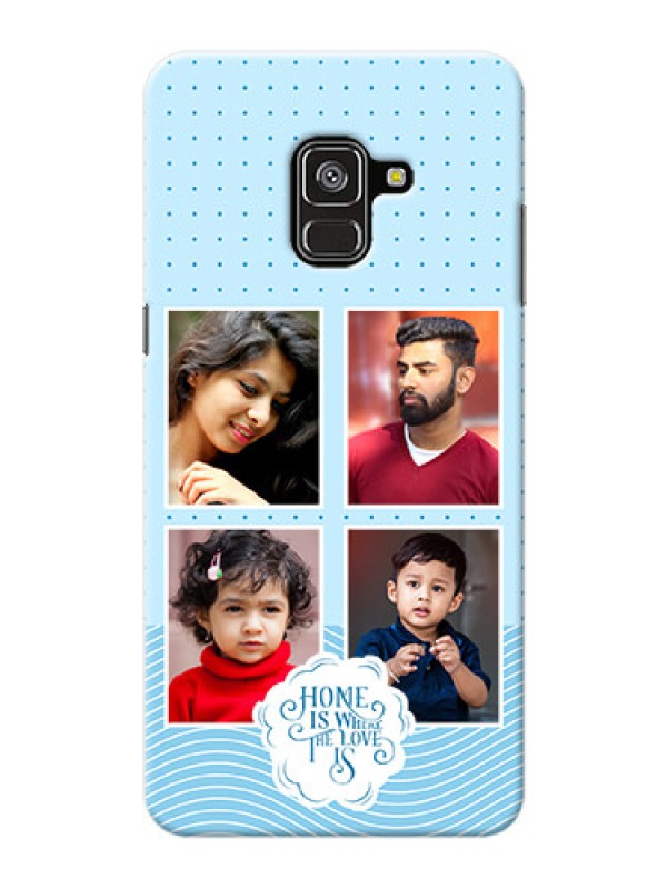 Custom Galaxy A8 Plus 2018 Custom Phone Covers: Cute love quote with 4 pic upload Design
