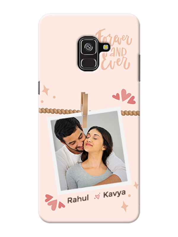 Custom Galaxy A8 Plus 2018 Phone Back Covers: Forever and ever love Design