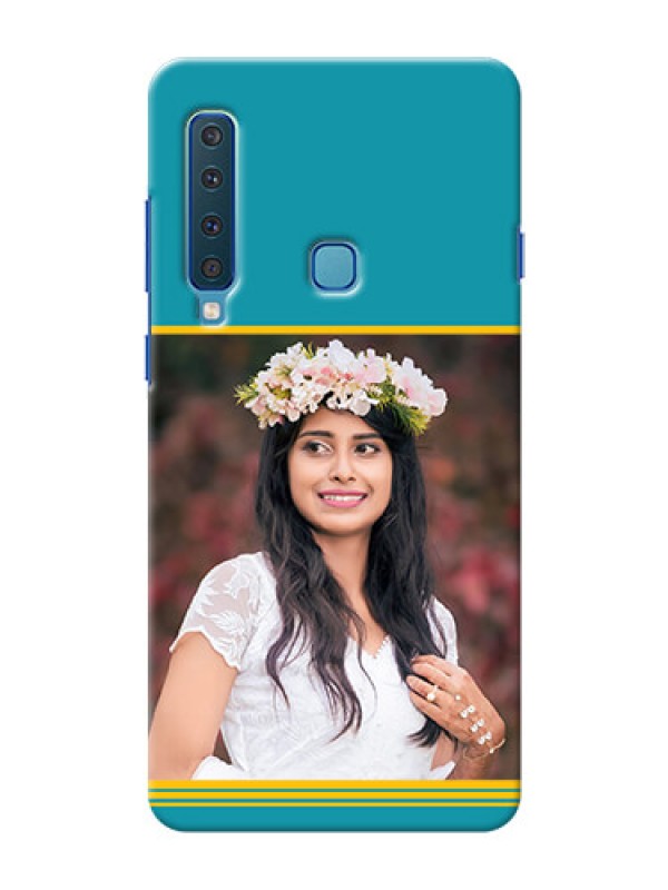 Custom Samsung A9 2018 personalized phone covers: Yellow & Blue Design 