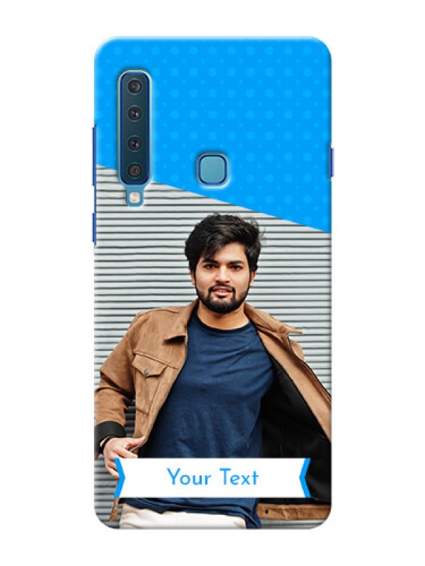 Custom Samsung A9 2018 Personalized Mobile Covers: Simple Blue Color Design