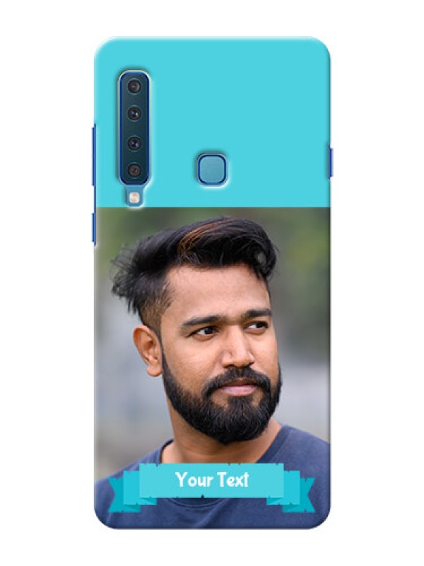 Custom Samsung A9 2018 Personalized Mobile Covers: Simple Blue Color Design