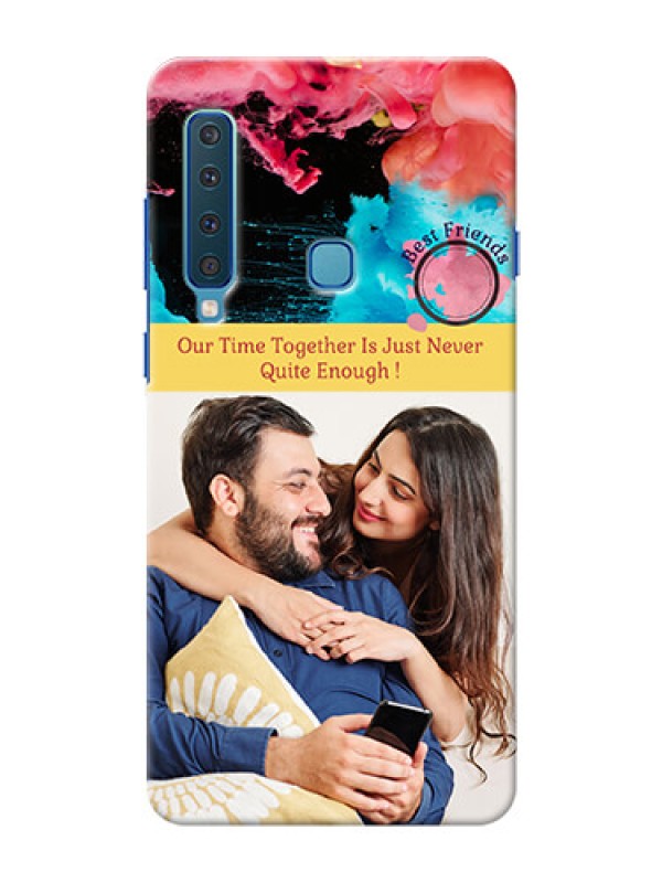 Custom Samsung A9 2018 Mobile Cases: Quote with Acrylic Painting Design