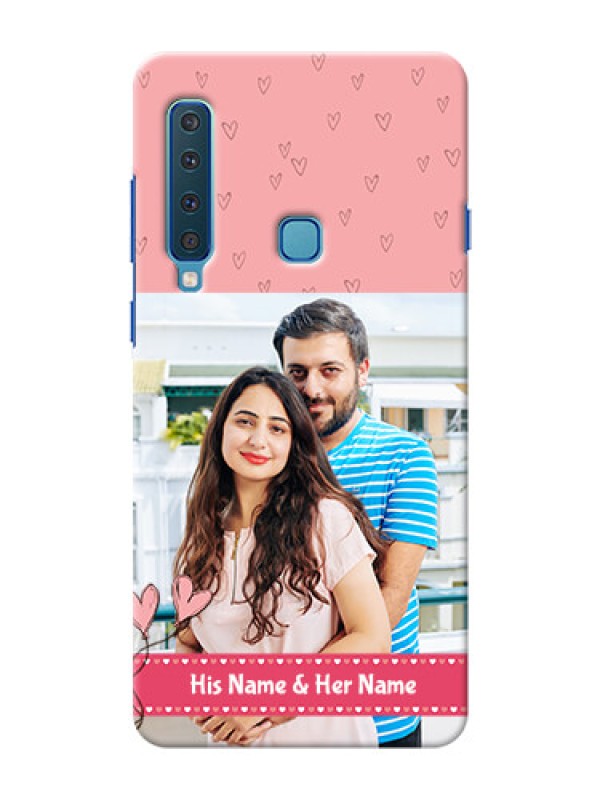 Custom Samsung A9 2018 phone back covers: Love Design Peach Color